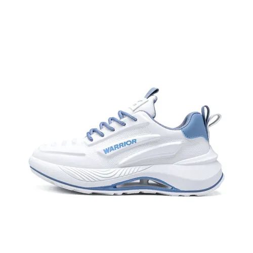 Warrior Lightweight Anti Slip Low Top Casual Running Shoes Men's White Blue