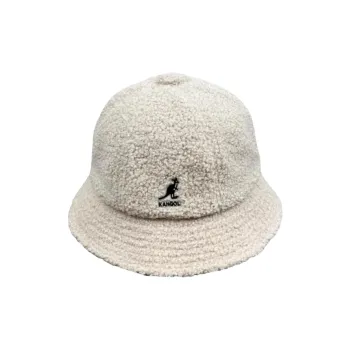 KANGOL Sheep Wool Bucket Hats Unisex White
