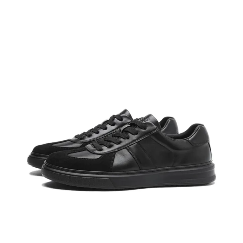 ELLE HOMME Low Top Skateboard Shoes Men's Black-1
