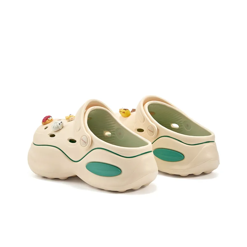 DAPHNE Clogs Women's Beige Green-2