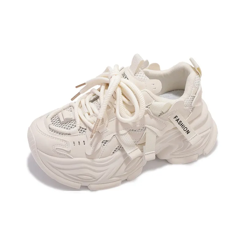 Miss Zhang Low Top Chunky Sneakers Women's Beige-1