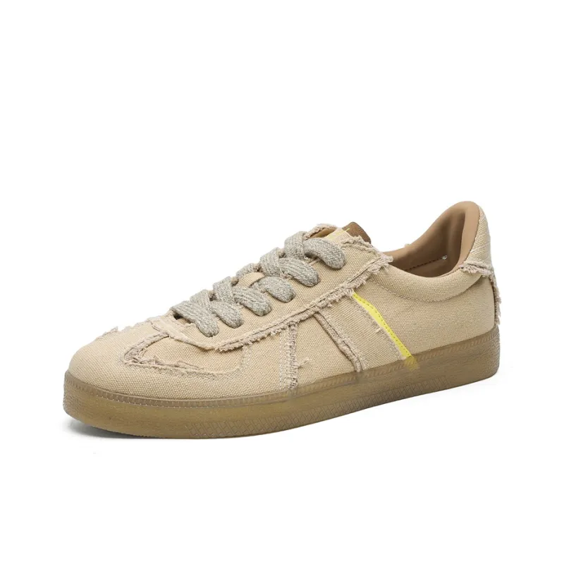 DM Low Top Skateboard Shoes Men's Beige-1