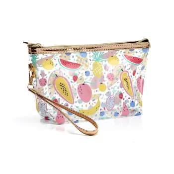 Gentle Welcome Cartoon Transparent Waterproof Portable On The Go Makeup Bag, Storage Bag, Toiletry Bag