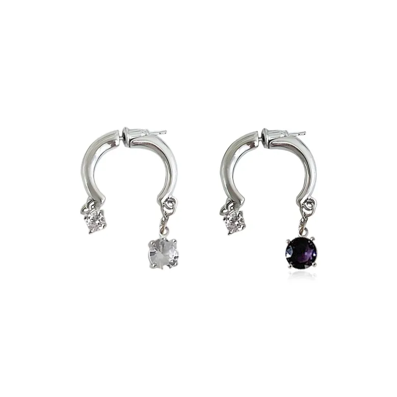 GUDS GAVE Zircon Earrings Unisex-6
