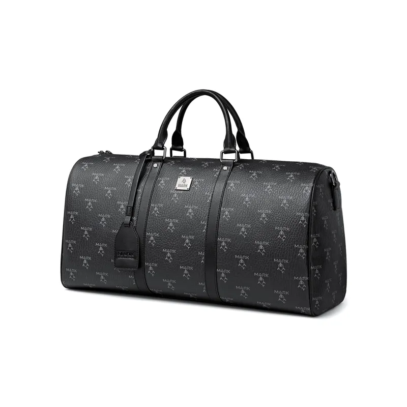 FAIRWHALE Synthetic Leather Travel Bag Unisex Black-1