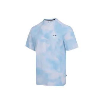 Nike T Shirts Men Blue With White Lettering