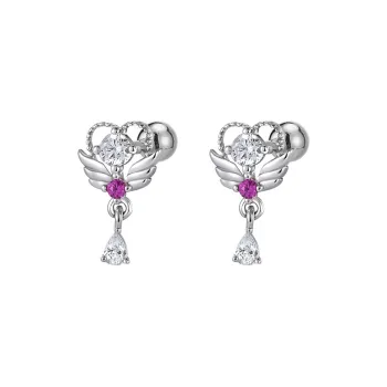 DAWO 925 Sterling Silver Stud Earrings Women's