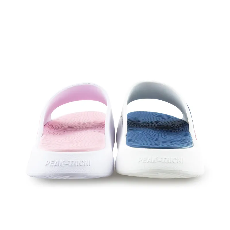 PEAK Tai Ji1.0 Slip Resistant Abrasion Resistant Cushioning Slide Slippers Unisex Blue Pink Mismatched-6