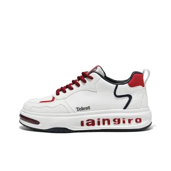 TELENT Shock Absorbers With Slip Resistant Features Low Top Casual Shoes Men's White Red