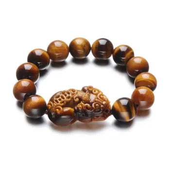 Yeon yun Jewelry Tiger's Eye Stone Bracelets Unisex