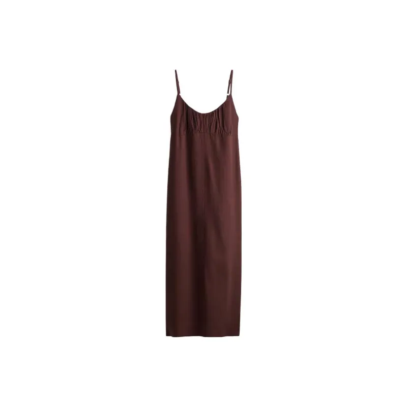 H&M Slip Dresses Women's Dark Brown-0
