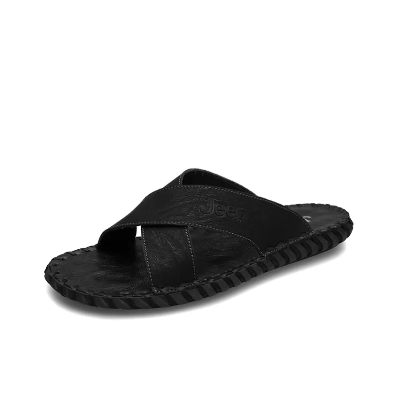 Jeep Rubber Sole Slip Resistant Abrasion Resistant Slide Slippers Men's-7