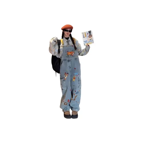 YINLEI Overalls Women's Blue