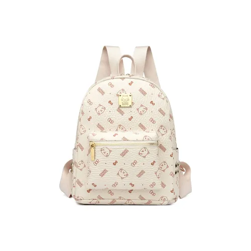 TOUTSEUL YOLO PU Backpack Regular Women's Ecru/Yellow/Pink