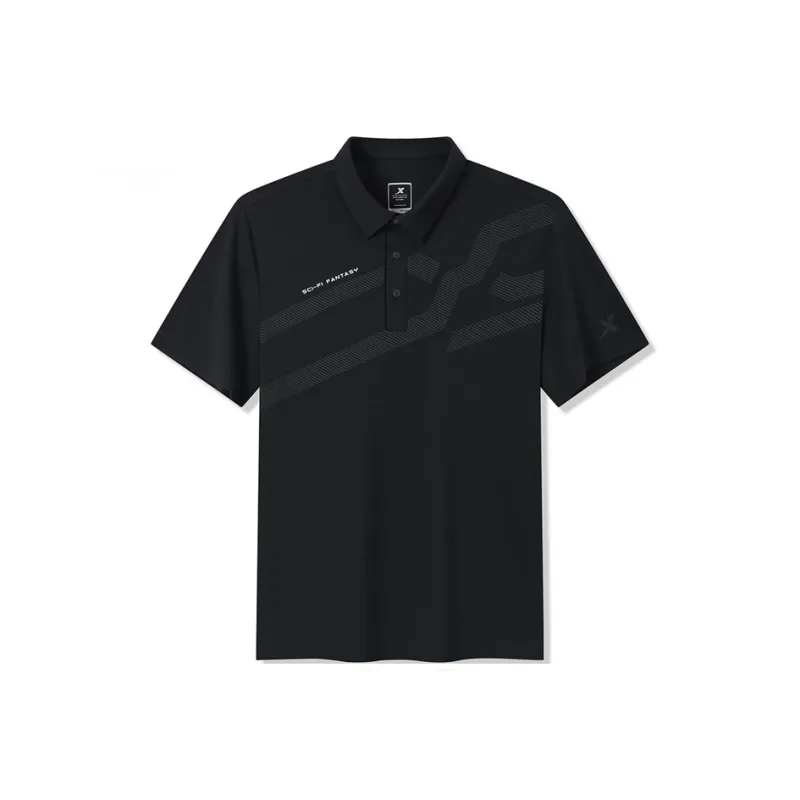 XTEP Polo Shirt Men's Jet Black-0