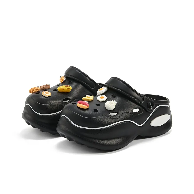 DAPHNE Clogs Women's Black White-1