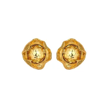 Oscar De La Renta Crystal Nest Earrings