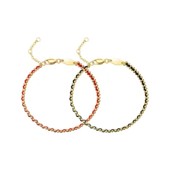 FANSHINER 18K Gold Plated Copper Bracelets Unisex