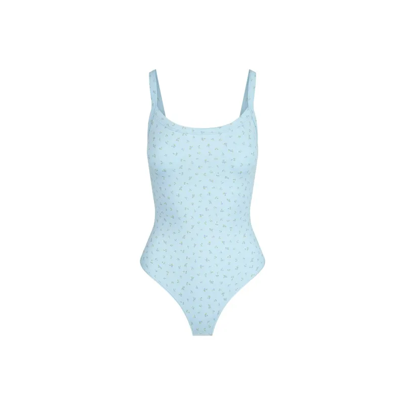 SKIMS COTTON JERSEY SCOOP NECK BODYSUIT Jumpsuit Women's-0