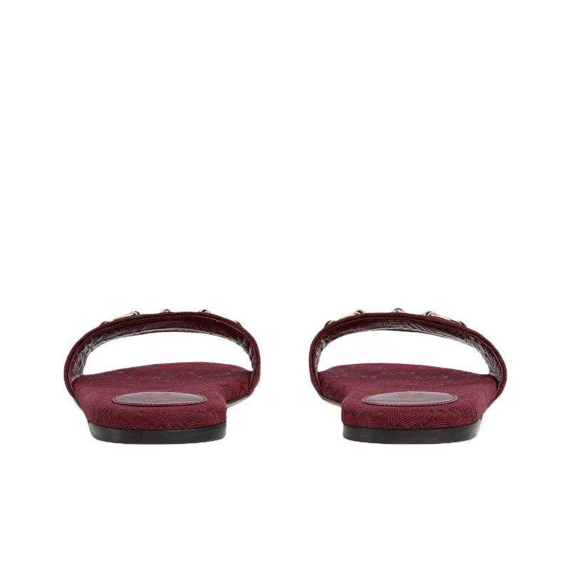 GUCCI Slide Slippers Women's Red-4