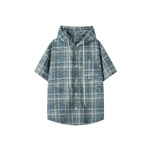 ROBINHOOD Shirts Women's Blue Plaid