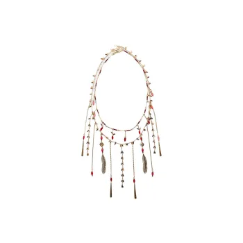 ZARA Metal, Iron, Glass, Brass, Acrylic Plastic Necklaces Women's Gold