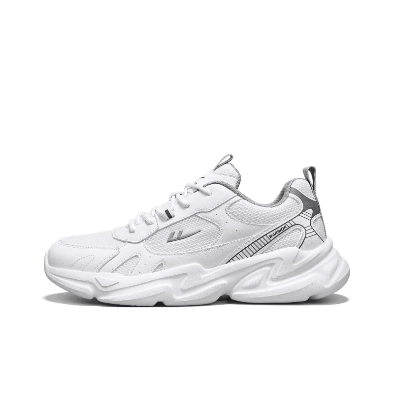 WARRIOR Running Shoes Men Low Top White Gray-1