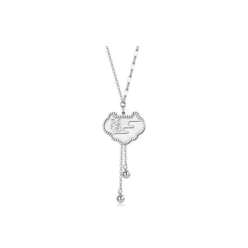 CHINA GOLD S999 Fine Silver Sterling Silver Necklaces Women's