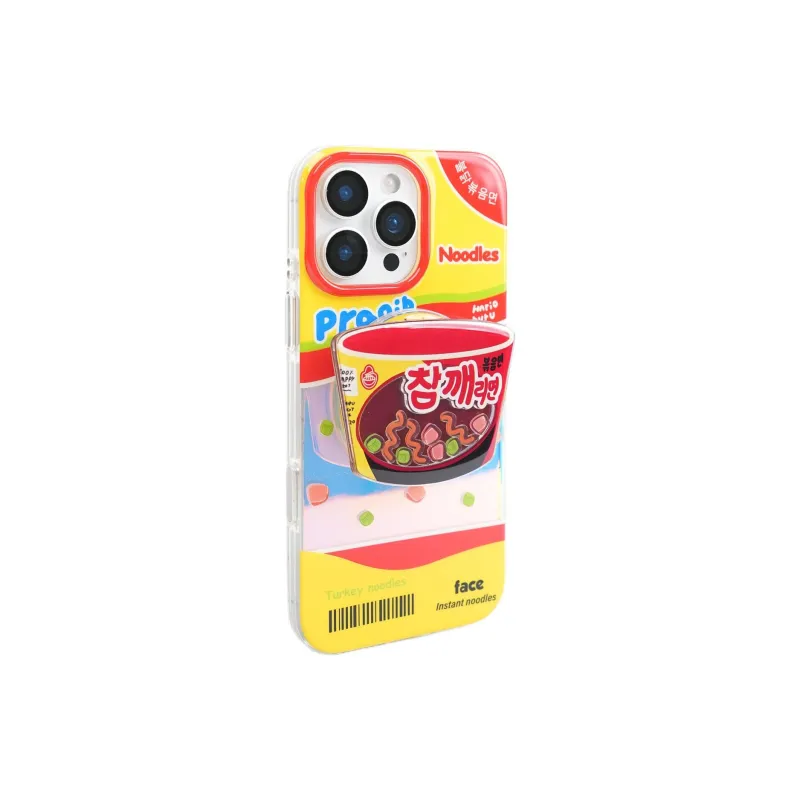 Sopi Acrylic Material Laser Korea Noodle Phone Cases Compatible With IPhone 16/15 Pro Max/Apple 13/14 Pro/Max-1