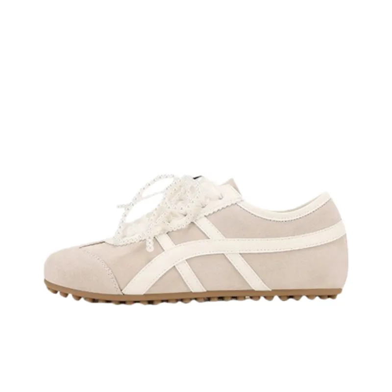 Alxnan Casual Shoes Women's Low Top Ivory/Silver/Pink/Lemon-0
