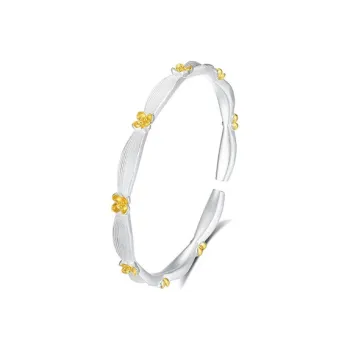 YUOFFICIAL 999 Fine Silver Bangles Unisex