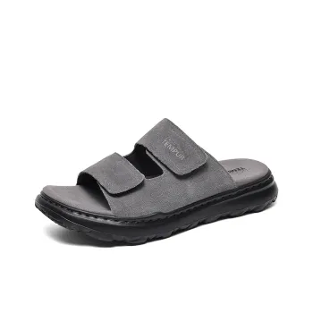 TEMPUR Abrasion Resistant Slip Resistant Slide Slippers Men's Dark Gray