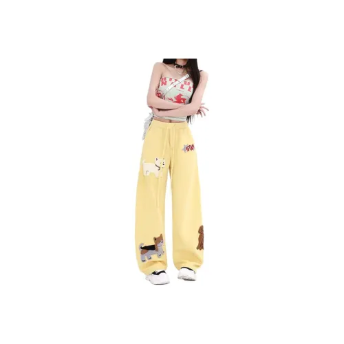 EOEI Casual Pants Women's Yellow