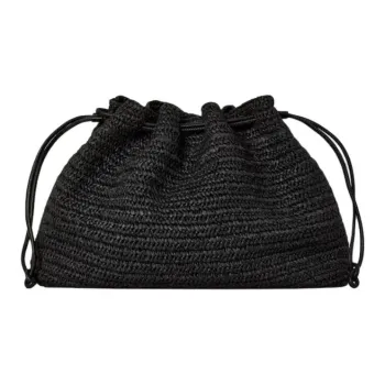 COS Cavatelli Paper Shoulder Bag Women's Black