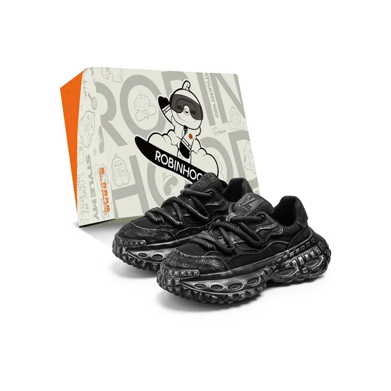 ROBINHOOD Cushioning, Slip Resistant, Abrasion Resistant, Coverage, Support Low Top Chunky Sneakers Men's-0