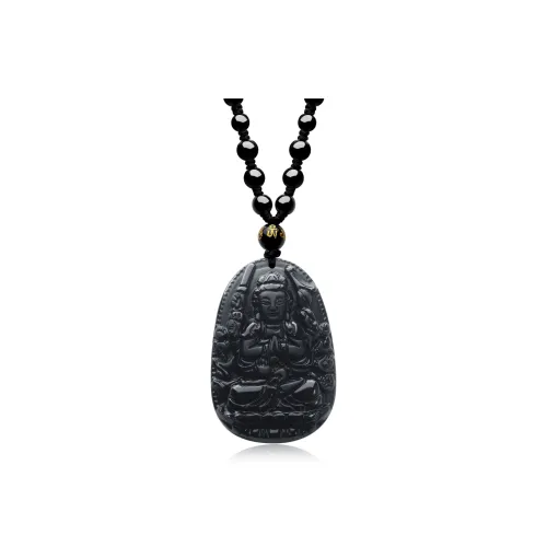 Lao Feng Xiang Obsidian Necklaces Unisex