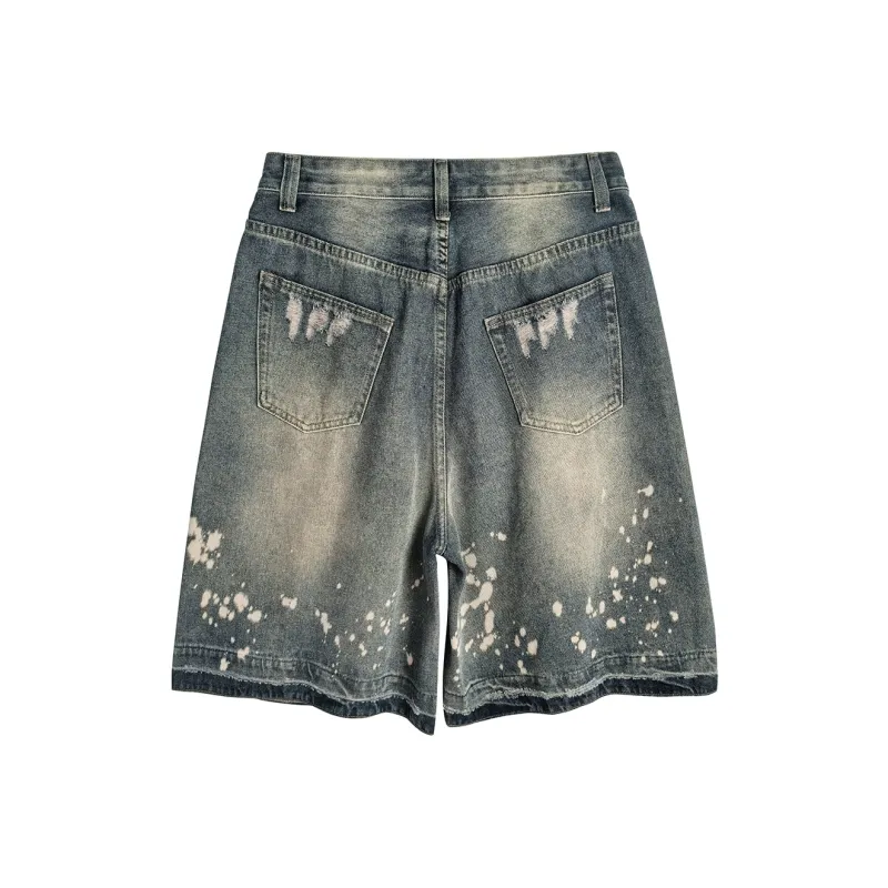 MIIOW Denim Shorts Unisex Vintage Blue-1