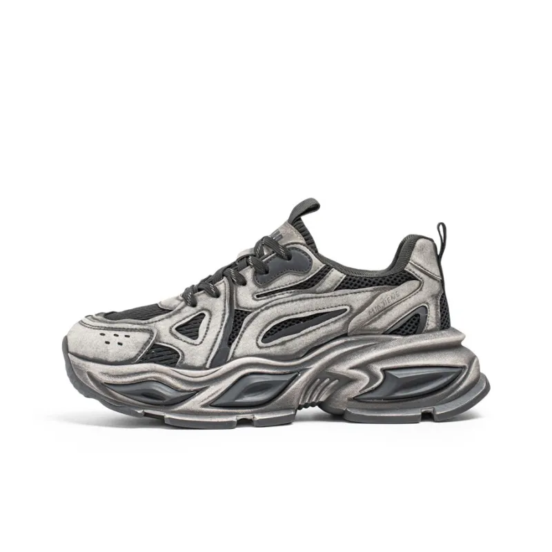 MUSHILANDI Slip Resistant, Breathable, Height Increasing Low Top Chunky Sneakers Men's-12