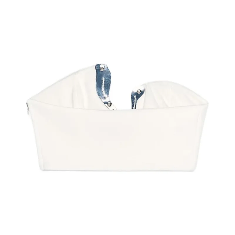 ZARA Strapless Tops Women's Frosted White-1