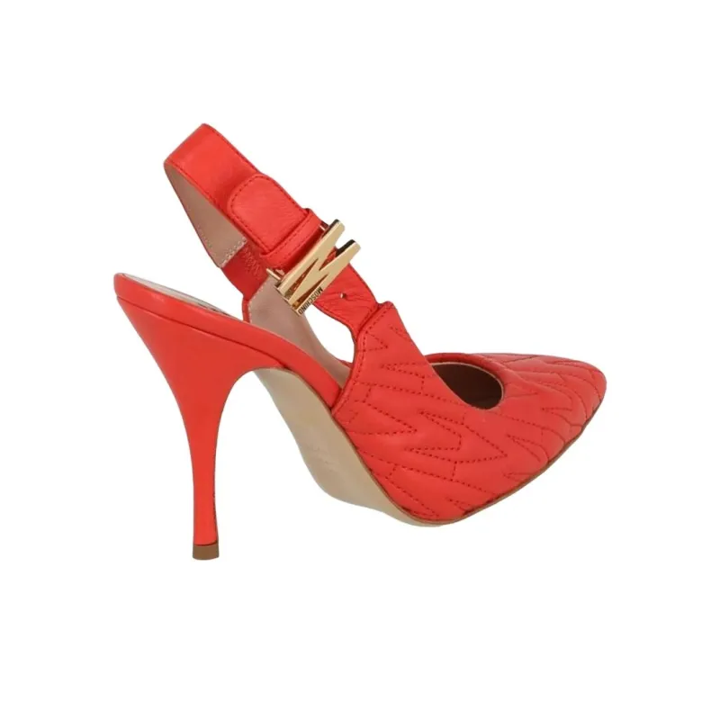 MOSCHINO Slim Heel High Heels Women's Orange-3
