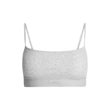 SKIMS SS25 COTTON RIB SCOOP BRALETTE Bra Women's 1 Pack