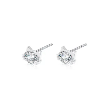 WINGSTOP S999 Fine Silver Stud Earrings Women's