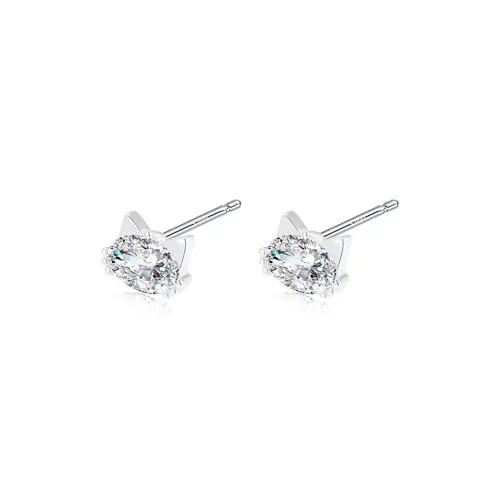 WINGSTOP S999 Fine Silver Stud Earrings Women's