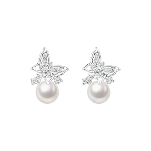 Shang Qianyi Pearl Stud Earrings Women's