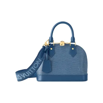 LOUIS VUITTON Alma BB Epi Leather Handbag Women's Blue