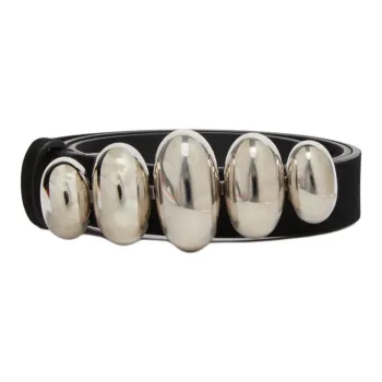 ISABEL MARANT Leather Belts Unisex Black 