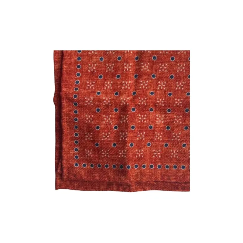 Brunello Cucinelli Geometric print Wool Pocket Square-2