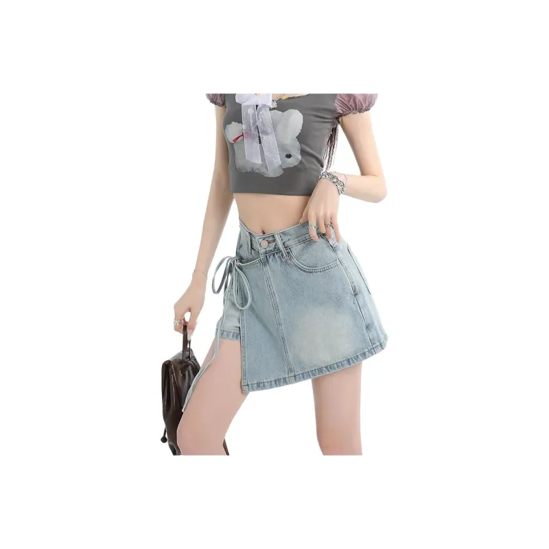 ZAZN Denim Short Skirts Women's-7