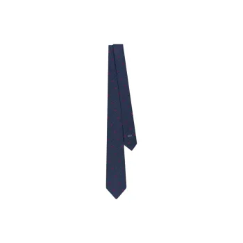 DIOR Mulberry Silk Ties Men's Marine Blue