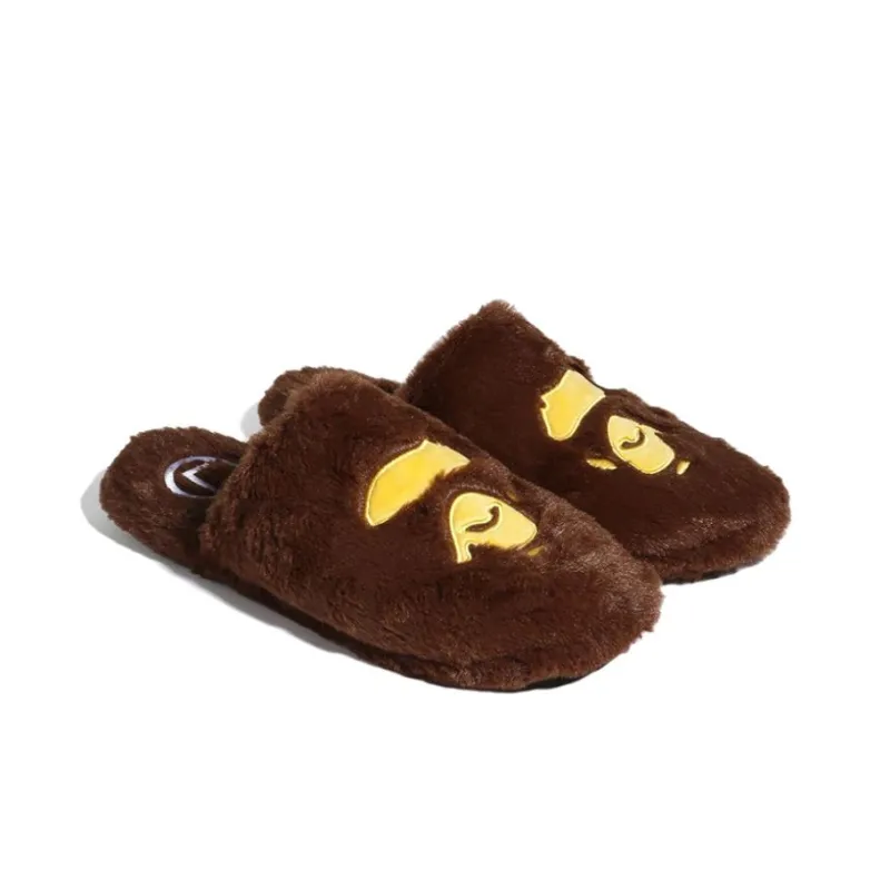 BAPE Ape Head Slipper Brown-1